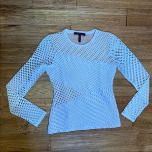 BCBGMaxazria Mindy Stretch eyelet Shirt